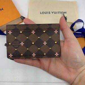 Louis Vuitton Brown and Pink Card Holder